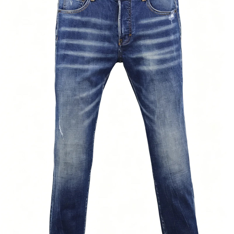 6057 Four Seasons New Men's Wear Washed Ripped Patch | SAMAG