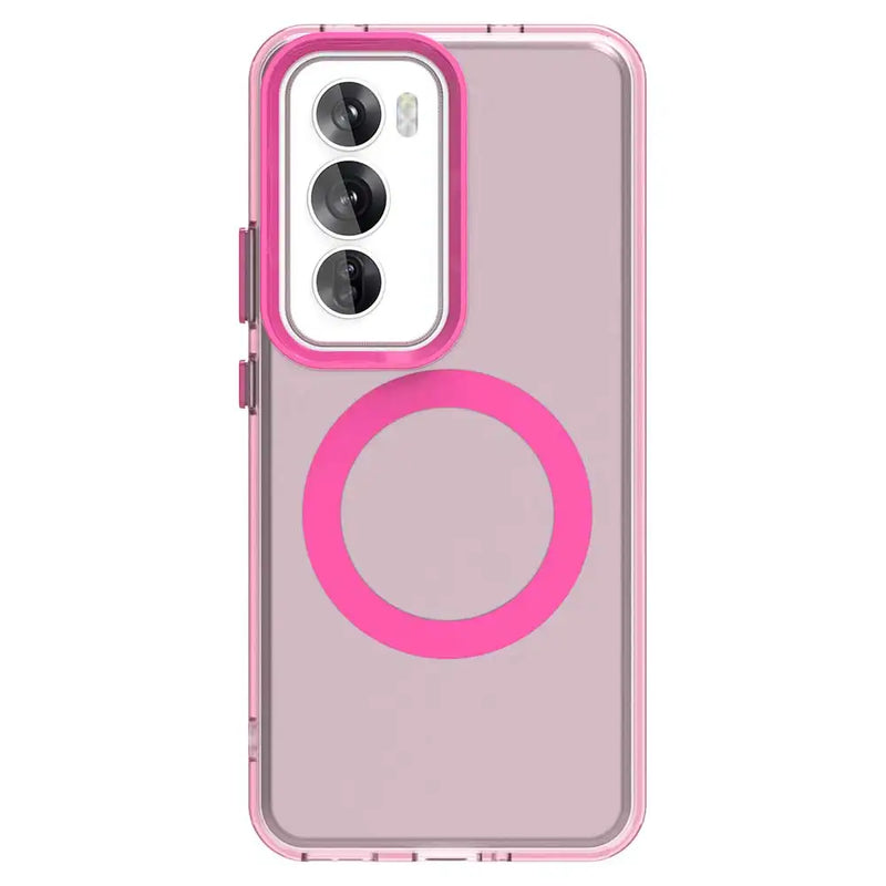 Magnetic For Magsafe Wireless Charge Cases For OPPO Reno 12 Pro Reno12 Reno12Pro 5G Shockproof Candy Color Bumper Cover