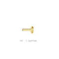Aide 1pc 925 Sterling Silver Mini Zircon Thick Flat Screw Back Drop Earrings For Women K Gold Piercing Stud Earrings Jewelry