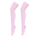 Sexy Long Over Knee Thigh Highs Socks Japanese Black White Striped Women Ladies Girls Kawaii Lolita Anime Cotton Warm Stocking