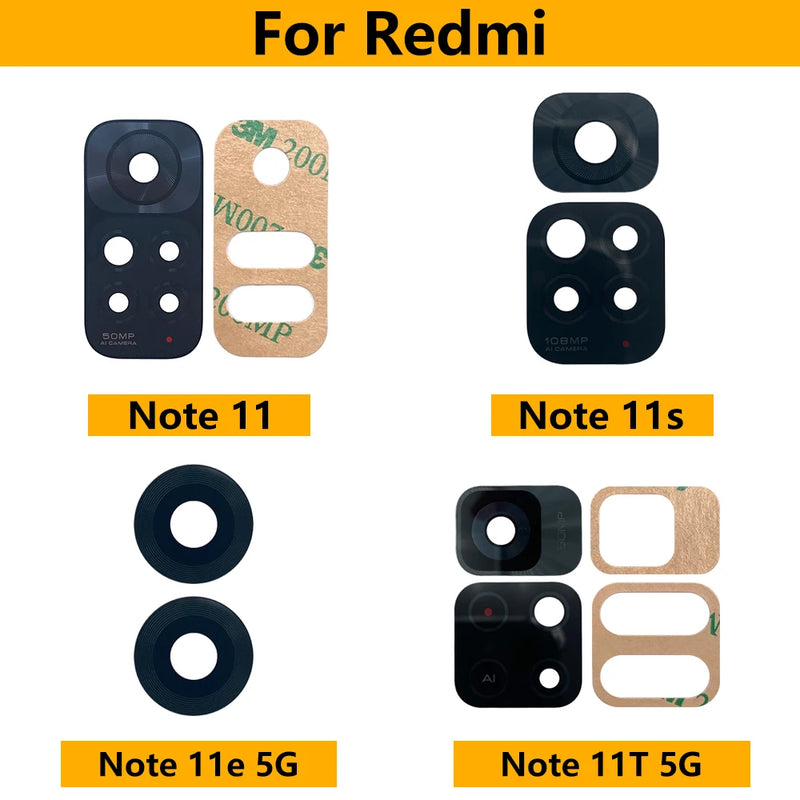 Rear Big Back Camera Glass For Redmi Note 11 11S 11T 11E 10T 10 10S 9 9S 8T 8 Pro Glass Real Camera Lens + Repair Tools
