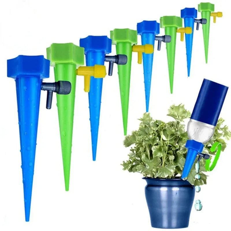 32pcs Automatic Drip Irrigation System Self Watering Spike for Flower Plant Greenhouse Garden Adjustable Auto Water Dripper