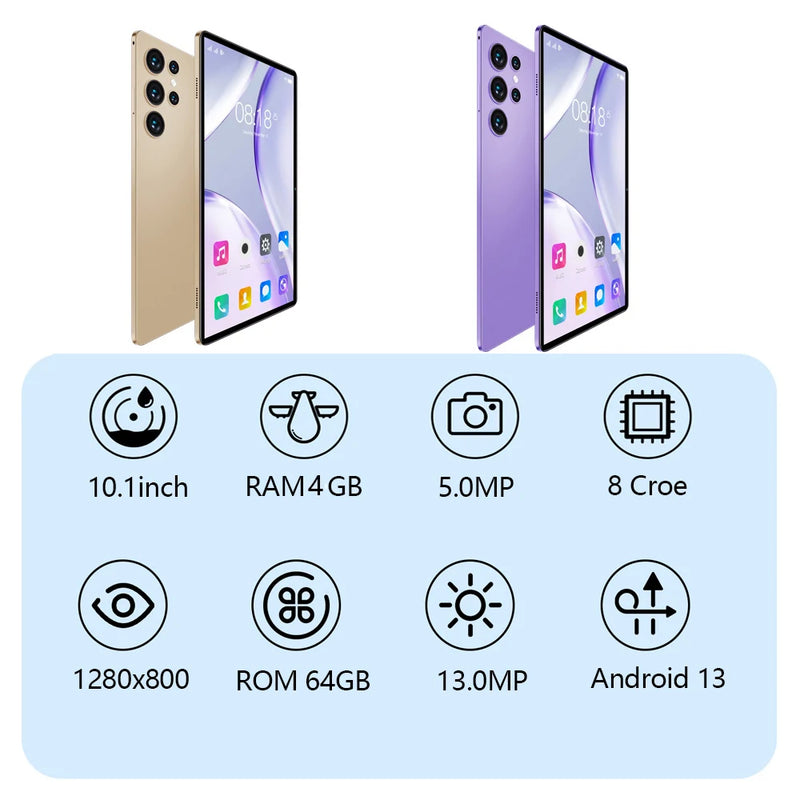 New 2026 Android 13 Tablet, 4GB RAM+64GB ROM, 6000 Battery, Multifunctional Tablet for office and Entertainment