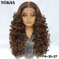 Latisha Lace Frontal Wigs Synthetic 24 Inch Loose Curl Pre Plucked Lace Frontal Wig For Women Highlight With Baby Hair 13X6 Wigs