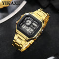 Luxury Men's Wristwatch Multifunction LED Digital Watch Alloy Strap Classic Business 7 - colors Luminous - Visuel 10 | SAMAG