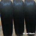 14inch Straight Bob Wig with Bangs Human Hair Realistic Transparent Silk Base Full Lace Short Black Bob Wigs Blunt Cut Bob Wig