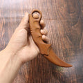 Golden Sandalwood Claw Knife, Whole Wood Carving | SAMAG