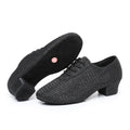 Women Dance Shoes Knitted Teacher Shoes Soft sole Low Heel Latin Training Shoes Ballet Dance Shoes Jazz Ballroom Sneakers Girls