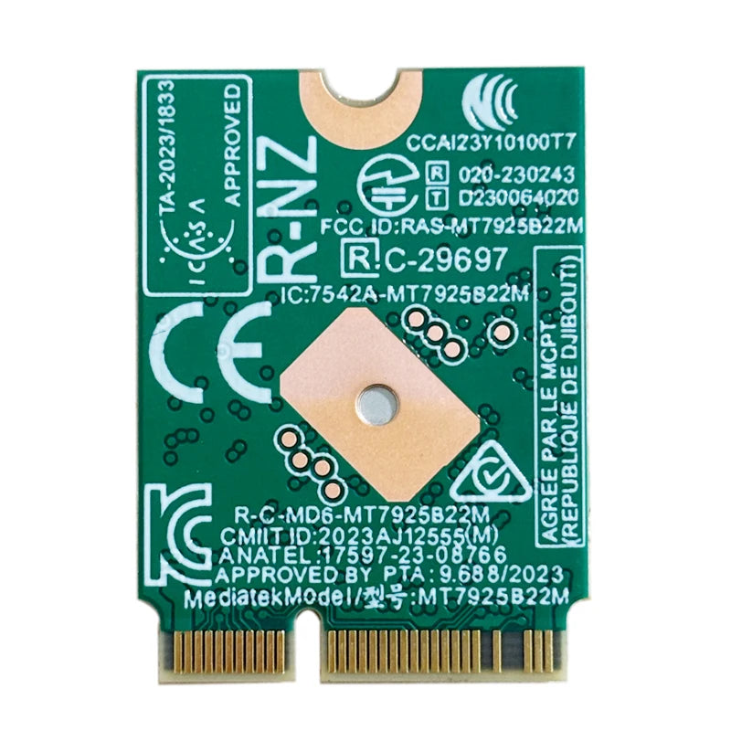 WDXUN for MT7925 WiFi7 Network Card Bluetooth 5.3 M.2 NGFF Wireless Adapter 5400Mbps Tri Band 2.4G 5G 6GHz - Visuel 2 | SAMAG