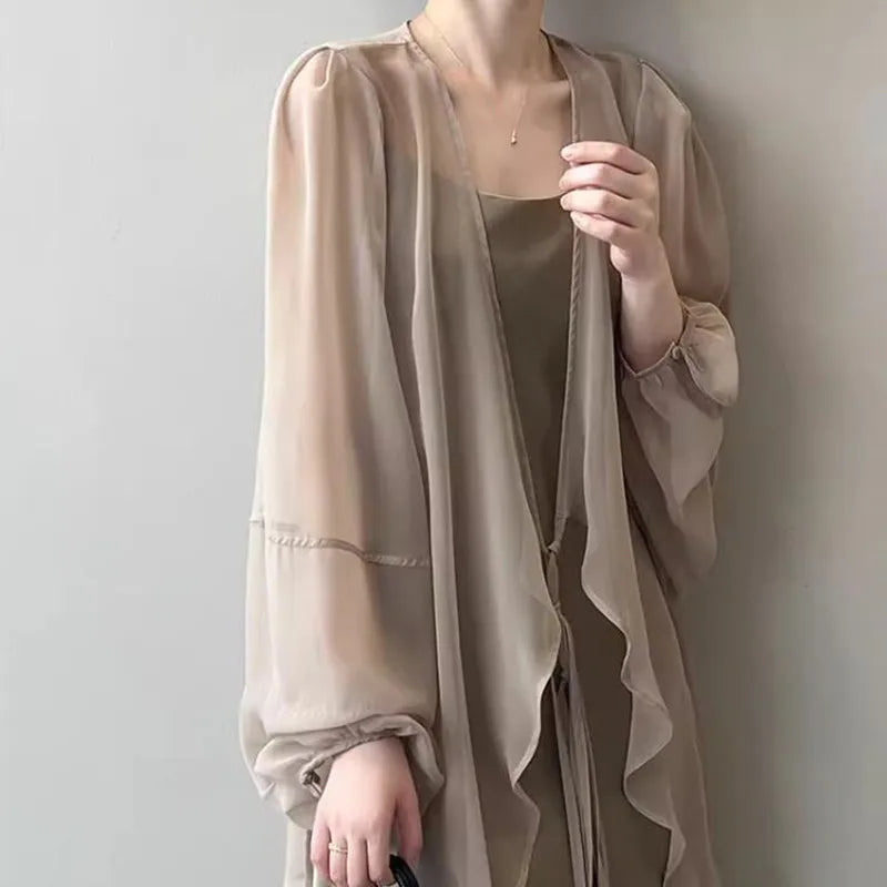 Summer Sun Protection Shirt Korean Women Chiffon Cardigan - View 2 | SAMAG