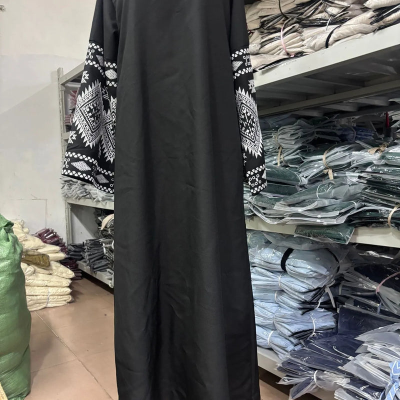 Women's Traditional Muslim Abaya Maxi Dress Boho Vintage | SAMAG