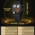 SANDA Top Fashion Men's Leisure Electronic Watch Multifunctional Thermometer Stopwatch Timing Men's Electronic Watch 3192