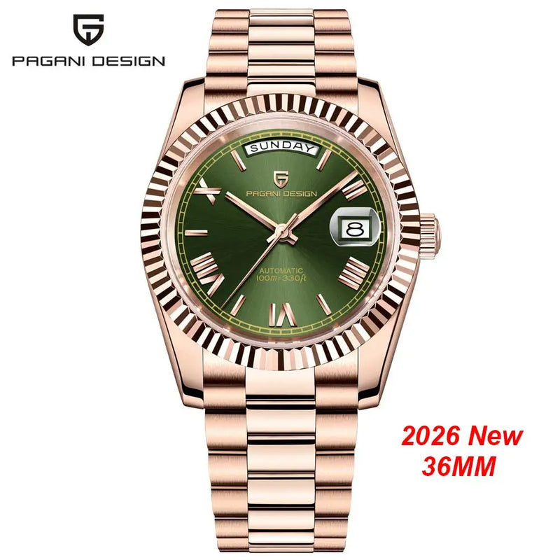 2026 New DD36 Men's Watches PAGANI DESIGN Luxury Automatic Mechanical Watch Men AR Sapphire Glass Business Blue Wristwatch Men ST16 Movt Clock Local Delivery