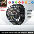 New Q668 Independent SIM Smart Watch 4G Full Netcom Front Dual Cameras Android System, Heart Rate & Step Count Sports Wristwatch