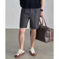Old Money Style Men's Tencel Wool Blend Suit Shorts – Breathable, Anti-Wrinkle, Mid-Rise Casual Summer Shorts