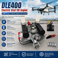 DLE400 Electric Start RC Engine 400W Power with 14V DC Output Air-Cooled High Power Generator for Giant Scale Models