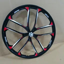 24/26 Inch Aluminum Magnesium Alloy Solid Tire Wheel Hub Bicycle Integrated Wheel Hub Front Wheel Hub Bicycle Accessories
