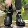 Fashion High Top Rain Boots for Men Women Anti-slip Waterproof Oil-proof Chef Shoes Lightweight Man Ankle Work Shoes Water Shoes