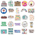 50 Pcs Mental Health Journal Stickers - Inspirational Creative English Text Graffiti, Waterproof AnimeWorlds Store