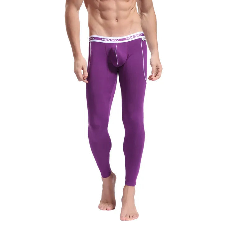 Thermal Bamboo Men's Leggings Long John Pouch Autumn Tight Pantyhose Ropa Interior Invierno Hombre Autumn