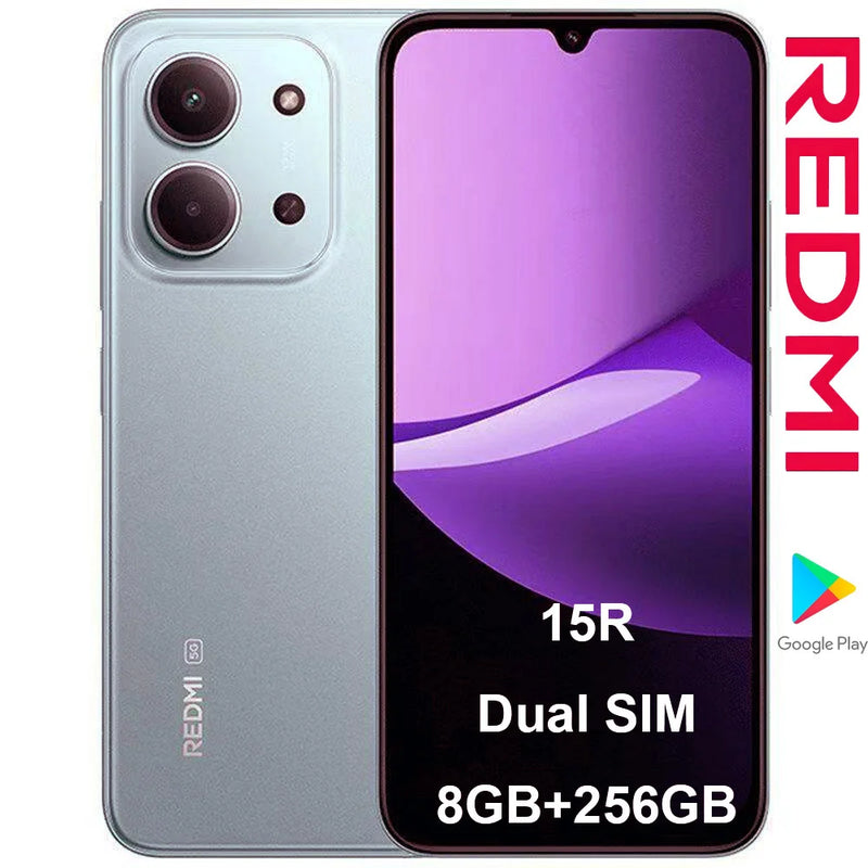 REDMI 15R 5G Global Version Smartphone 6.72" HD Screen 5000mAh Battery Octa Core Dual SIM Unlocked Android Mobile Phone 8+256GB