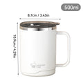 WORTHBUY 304 Stainless Steel Double Wall Insulated Coffee Mug With Handle Portable Sealed Water Cup Large Capacity Drinking Cup