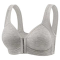 Fallsweet Seamless Front Closure Bra For Women Solid Wire-Free Push Up Bralette Full Coverage Fixed Cups Comfortable Underwear