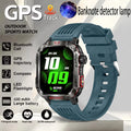 2026 Military GPS Smart Watch Money Detector Light Compass Waterproof Outdoor Sport Tracker Bluetooth Call Watch with Flashlight