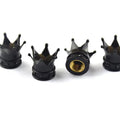4 PCS Universal Crown Wheel Valve Covers Air Dustproof Waterproof Car Motorcycle Tyre Rim Covers Car Decoration Valve Caps