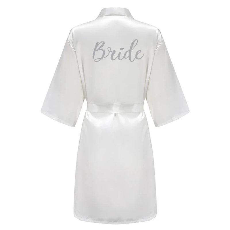 Satin Silk Robes Plus Size Wedding Bathrobe Bride | SAMAG