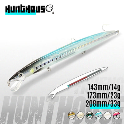 Hunthouse Sandeel Minnow Fishing Lure 143/173/208mm Long | SAMAG