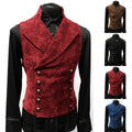 Mens Gothic Vest Costume Gothic Mens Polyester Breast Waistcoat Double Vest Victorian Waistcoat Tool