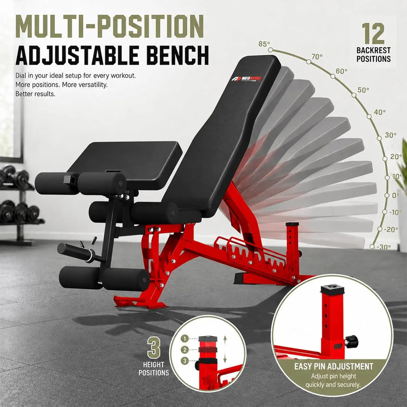 Multi-Functional Adjustable Weight Bench 3-in-1 workout | SAMAG