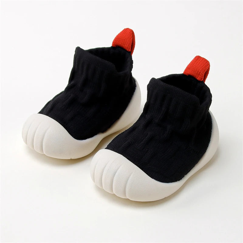 Spring Autumn Baby Boys Girls High Top Walking Shoes Kids Sneakers Child Soft Sole Anti Slip Knitted Infant Newborn Socks Shoes