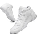 BAXINIER Girls White High Top Cheerleading Shoes for Kids - Lightweight Training and Competition Sneakers for Dance and Tennis