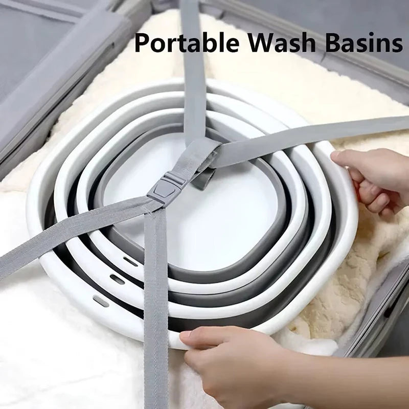 Baby Bathtub Foldable Kids Bathing Tubs Newborn Cleaning Bucket Children Bath Tub Multi-functional Garden Car Cleaning Bucket