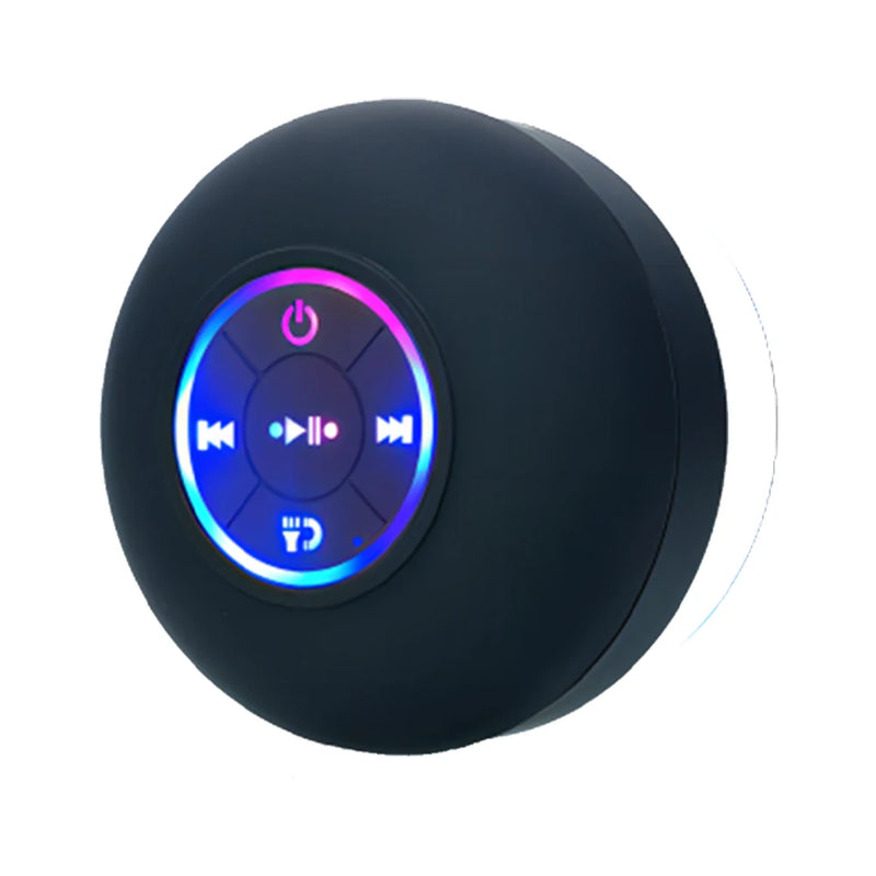 Portable Wireless Bluetooth Speaker LED Light IPX4 Waterproof Loudspeaker Outdoor Bathroom Large Suction - Visuel 7 | SAMAG
