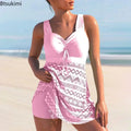 2026Sexy Hollow Out Splicing Bikini Swimsuit Women Two | SAMAG