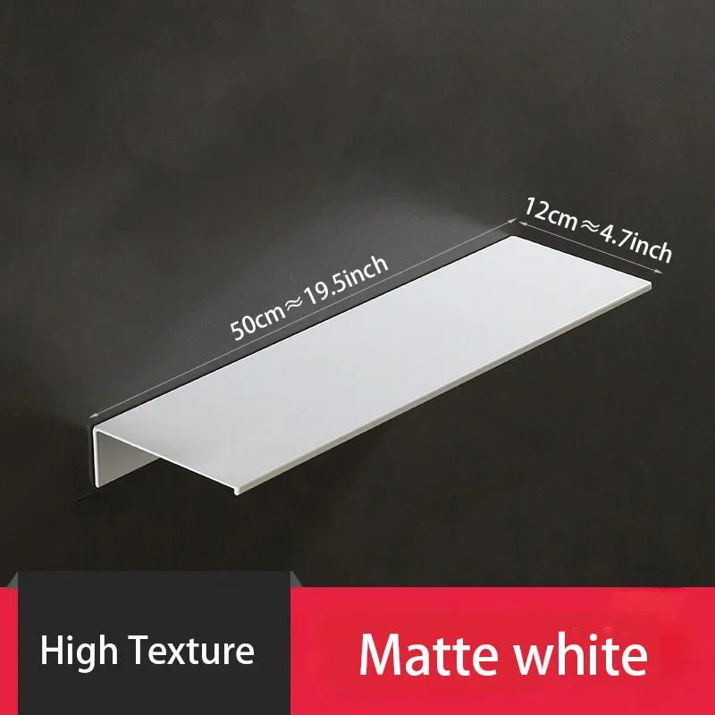 No Drilling Storage Rack Wall Shower Shelf Kitchen White Finish for Modern Bathroom Organizer Home Space - View 8 | SAMAG