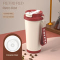 Large Capacity Ceramic Vacuum Flasks Reusable Double Wall Thermoses Stainless Steel Coffee Mug Insulated Cup Home Drinkware