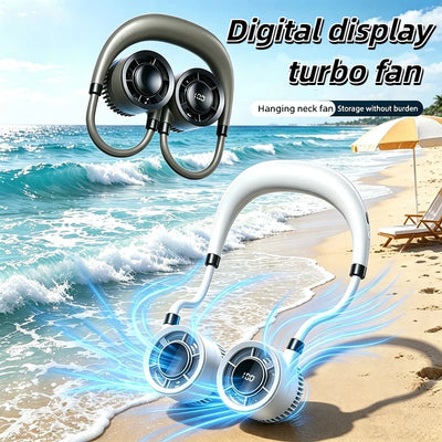 Neck-hanging Small Fan Digital Display Screen Turbo Fast | SAMAG