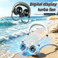2026 Neck-hanging Small Fan Digital Display Screen Turbo Fan Fast Charging Lightweight Suitable For Indoor Outdoor Sports Use