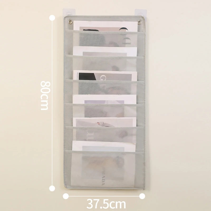 Document Hanging Storage Bag Oxford Cloth Storage Pocket Chart Hanging File Folding Holder Cascading Fabric Organizer For Office