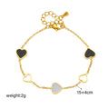 Stainless Steel Heart Love Charm Bracelet For Women Girl New Trend Bangles Non-fading Jewelry Birthday Gift Party
