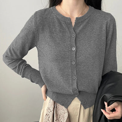 Women Cardigan Thin Fleece Knit Loose Short Cashmere | SAMAG