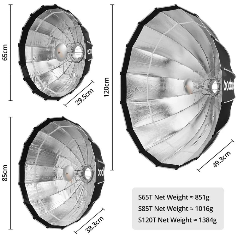Godox S65T S85T S105T S120T Quick Release Umbrella Softbox Professional Foldable Softbox for Portrait Studio Photography