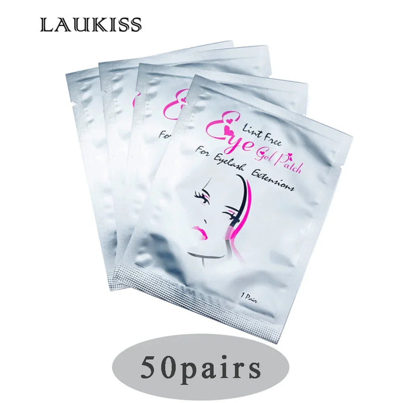 50/500/1000pcs Hydrogel Patches for Eyelashes Building Eyelash Extension Under Eye Pads Lash Stickers Tools Wholesale LAUKISS