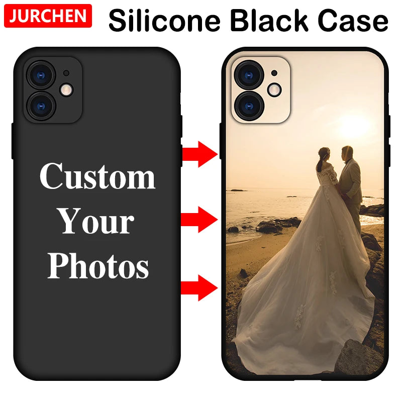 Custom Photo Cases For iPhone 17 16 15 14 13 12 11 Pro 17Pro Max Air Mini Plus Silicone Transparent Leather Glass Plastic Cover