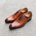 Italian Mens Genuine Leather Dress Shoes Blue Purple Oxfords Wedding Party Formal Shoes Whole Cut Elegant Men's Footwear