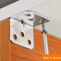 Universal Stainless Steel Corner Bracket 90 Degree L-shaped Right Angle Fixed Brace Fastener For Wood Furniture Bedframe Cabinet